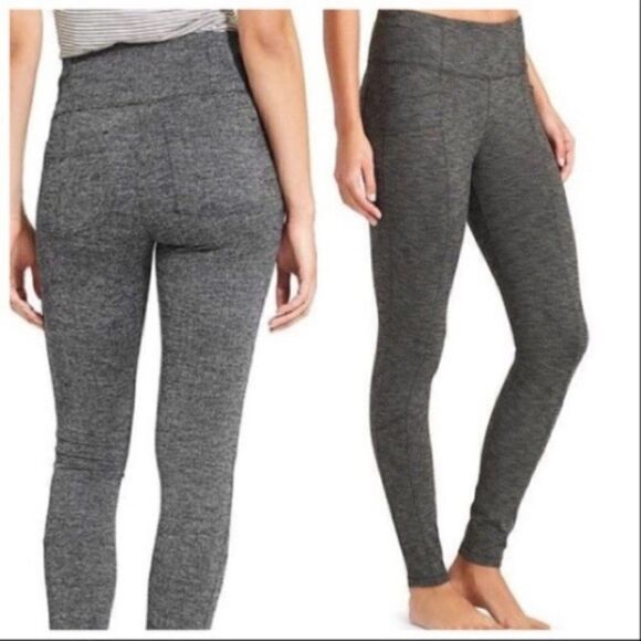 Athleta Leggings Ankle Metro High Waisted Heather Gray S - Picture 1 of 6